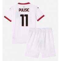 Dječji Nogometni Dres AC Milan Christian Pulisic #11 Gostujuci 2024-25 Kratak Rukav (+ Kratke hlače)